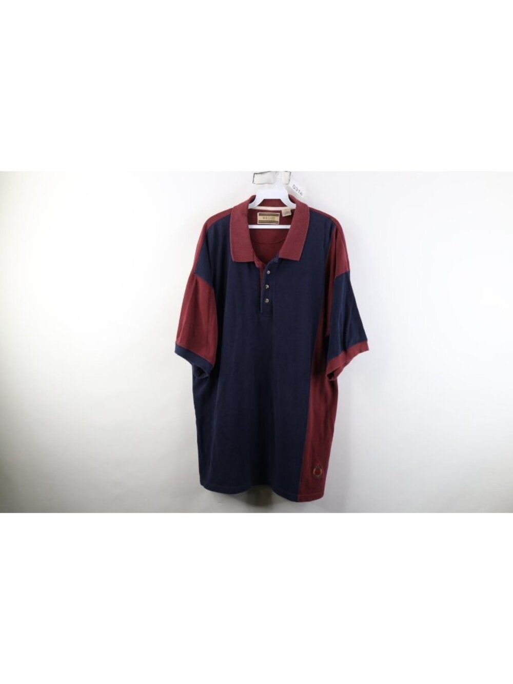 Vintage 90s Streetwear Mens 2X Distressed Striped Color Block Golf Polo Shirt